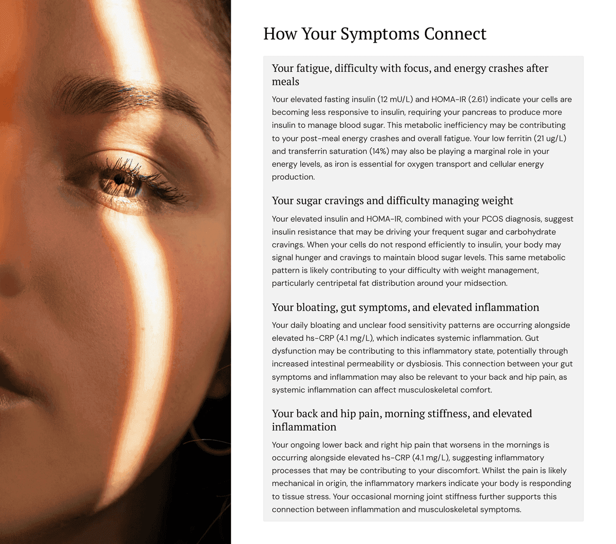 Report page: The bigger picture